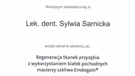 lek. dent. Sylwia Sarnicka-Królik lek. dent. Sylwia Sarnicka-Królik