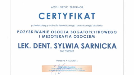 lek. dent. Sylwia Sarnicka-Królik lek. dent. Sylwia Sarnicka-Królik