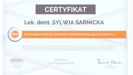 lek. dent. Sylwia Sarnicka-Królik lek. dent. Sylwia Sarnicka-Królik